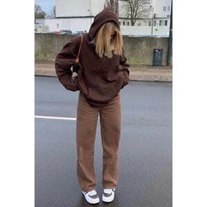 Madmext Mad Girls Brown Palazzo Jeans