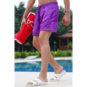 Madmext Striped Purple Swim Shorts 4253