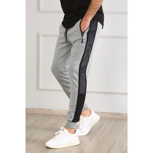 Madmext Gray Tracksuit with Side Stripes 4218