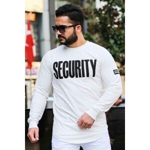 Madmext White Ripped Detailed Printed Sweatshirt 4126