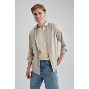 DEFACTO Regular Fit Cotton Long Sleeve Shirt