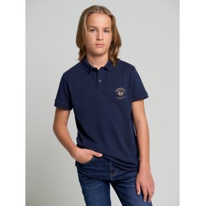 Big Star Man's Polo T-shirt 152258-403 Navy Blue
