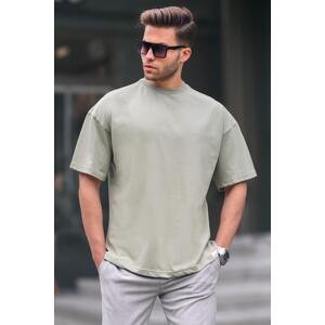 Madmext Men's Turquoise Oversize Fit Basic T-Shirt 6066