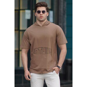 Madmext Men's Brown Printed T-Shirt 5236