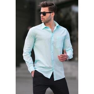 Madmext Turquoise Regular Fit Men's Shirt 5592