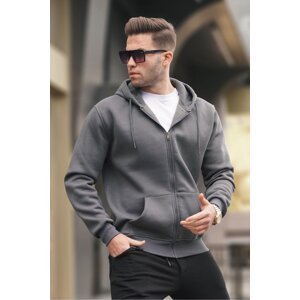 Madmext Smoked Men's Regular Fit Sweatshirt with a Hoodie 6033.
