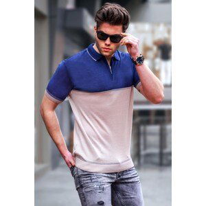 Madmext Mink Zippered Polo Neck Knitwear Men's T-Shirt 5731