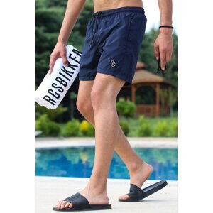 Madmext Navy Blue Basic Marine Shorts 4262