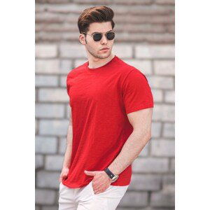 Madmext Men's Red Basic T-Shirt 5268