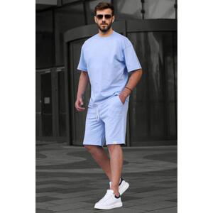 Madmext Baby Blue Basic Men's Shorts Set 6377