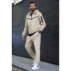 Madmext Beige Men's Tracksuit Set 5673