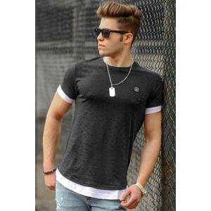 Madmext Smoked Men's T-Shirt with Torn Detail 4489