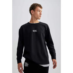 DEFACTO Oversize Fit Printed Long Sleeve Sweatshirt