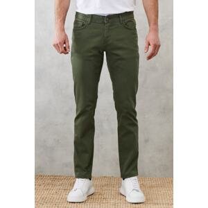 ALTINYILDIZ CLASSICS Men's Green 360 Degree All-Direction Stretch Comfortable Slim Fit Slim Fit Trousers