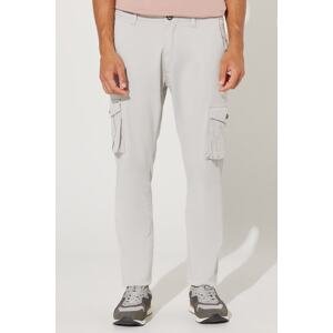 AC&Co / Altınyıldız Classics Men's Stone Slim Fit Slim Fit Flexible Cotton Trousers with Cargo Pocket.