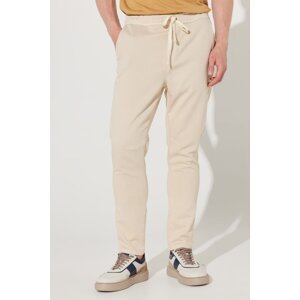 ALTINYILDIZ CLASSICS Men's Beige Slim Fit Slim Fit Side Pocket Cotton Trousers