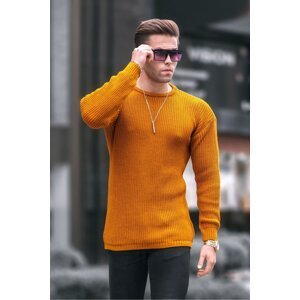 Madmext Mustard Basic Knitwear Men's Sweater 5990