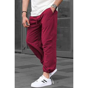 Madmext Claret Red Regular Fit Men's Parachute Trousers 6504