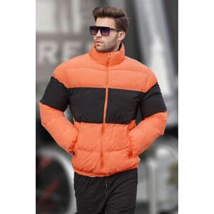 Madmext Orange High Neck Down Coat 6806