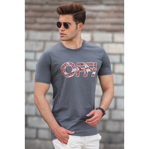 Madmext Men's Printed Smoky T-Shirt 5254