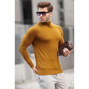 Madmext Men's Tobacco Color Turtleneck Knitwear Sweater 6809