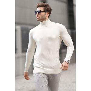 Madmext Bone Turtleneck Men's Knitwear Sweater 6809