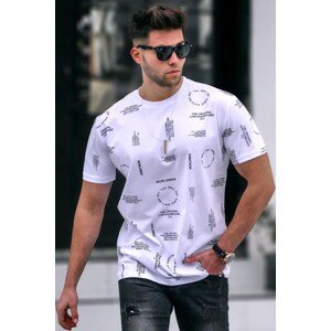 Madmext Printed White T-shirt 5388