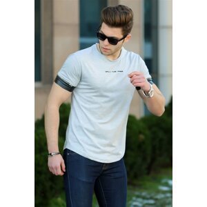 Madmext Men's Gray T-Shirt 4451