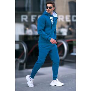 Madmext Petrol Blue Men's Tracksuit Set 5634