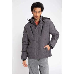 DEFACTO Regular Fit Thermal Insulated Removable Hooded Fleece Lined Puffer Jacket