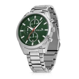 Polo Air Sport Case Men's Wristwatch Silver-green Color