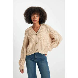 DEFACTO Regular Fit V-Neck Knitwear Cardigan