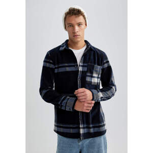 DEFACTO Regular Fit fleece Plaid Long Sleeve Shirt