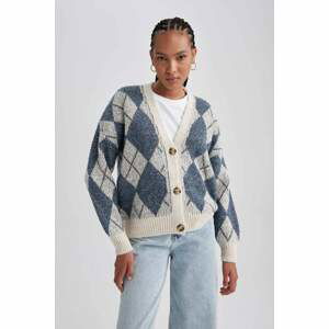 DEFACTO Oversize Fit V-Neck Knitwear Cardigan