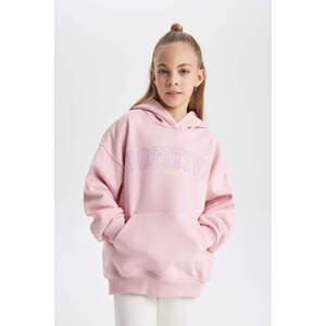 DEFACTO Girl Oversize Fit Hooded Thick Fabric Sweatshirt