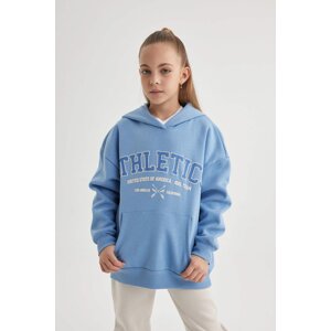 DEFACTO Girl Oversize Fit Hooded Thick Sweatshirt