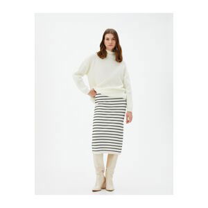 Koton Midi Knitwear Skirt Normal Waist