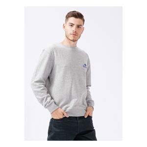 Lee Cooper Men's O Neck Gray Melange Sweatshirt 231 Lcm 241029 Neil Grä° Melange