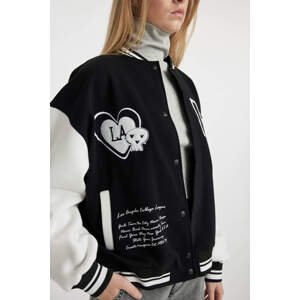 DEFACTO Coool Oversize Fit Thick Sweatshirt Fabric Bomber Jacket