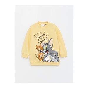 LC Waikiki Crew Neck Long Sleeve Tom and Jerry Printed Baby Boy Sweatshirt