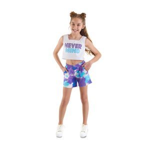 mshb&g Never Mind Girls Crop Top Tie-dye Shorts Set