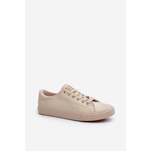 Women's leather knotted classic sneakers Beige Misima