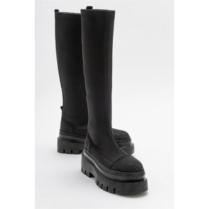 LuviShoes ALBERT Women's Black Stone Boots