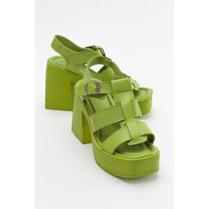 LuviShoes Prek Green Women's Heeled Sandals