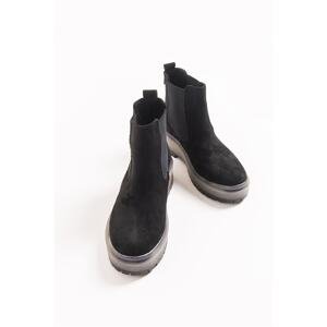 LuviShoes 4120 Black Suede Women's Boots