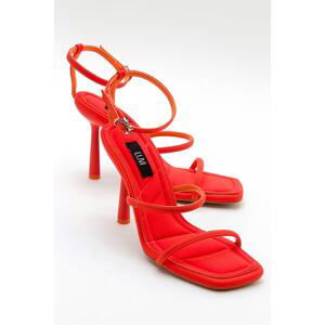 LuviShoes PLEP Orange Women's Heeled Shoes