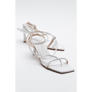 LuviShoes MIAS White Women's Heeled Sandals