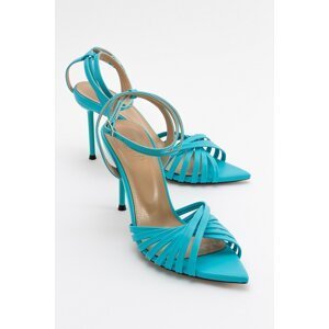 LuviShoes Alvo Women's Blue Heeled Shoes
