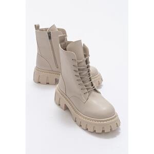LuviShoes Tool Beige Women's Boots