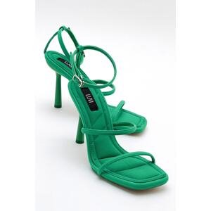 LuviShoes PLEP Women's Green Heeled Shoes